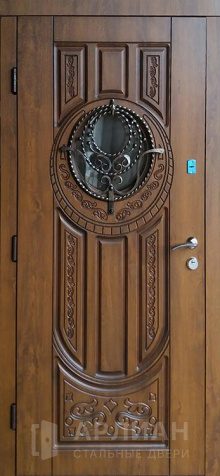 Фото №2 « Входная дверь коричневого цвета утепленная для частного дома №21»